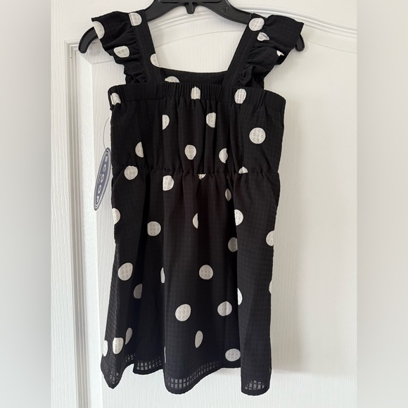 NWT - Scoop - Black and white polka dot flutter dress - Girls Size XS (4-5) - Picture 2 of 4